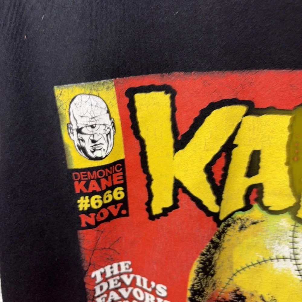 WWE Kane The Devil's Favorite Demon‎ Shirt Size XL Black WWF Wrestling 2008 Rare